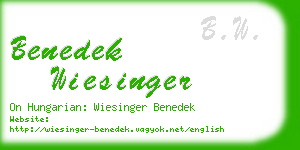 benedek wiesinger business card